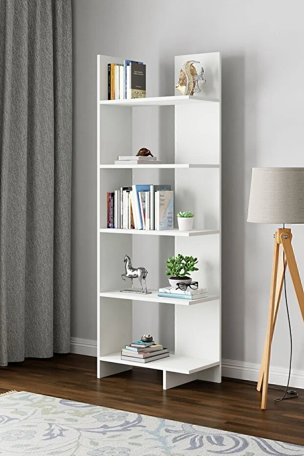 Asimetrik Beş Raflı Kitaplık 